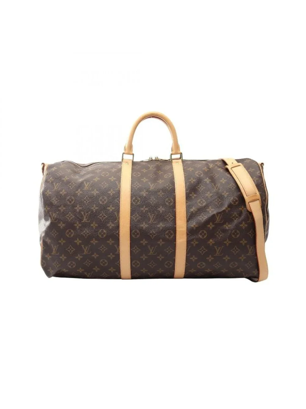 Louis Vuitton Boston Bag Keepall Bandouliere 55 2-Way Canvas Leather